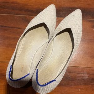 Used white rothys - 6.5